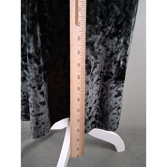 Victorias Secret Crushed Velvet Black Slip Dress Nightgown Sleep Medium/ Large - Picture 6 of 10
